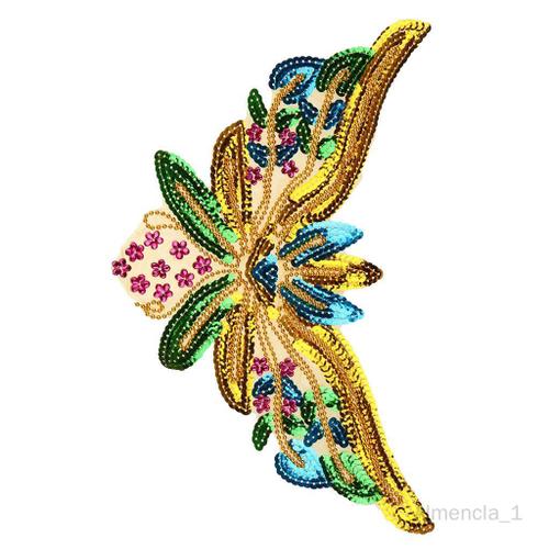 Diy Paillette Sequin Butterfly Broderie Applique Patch Fer/Coudre Sur Les Vêtements