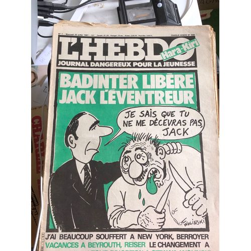 L'hebdo Hara-Kiri - Journal Dangereux Pour La Jeunesse Nº1 (22/07/1981) À Nº23 (23/12/1981)