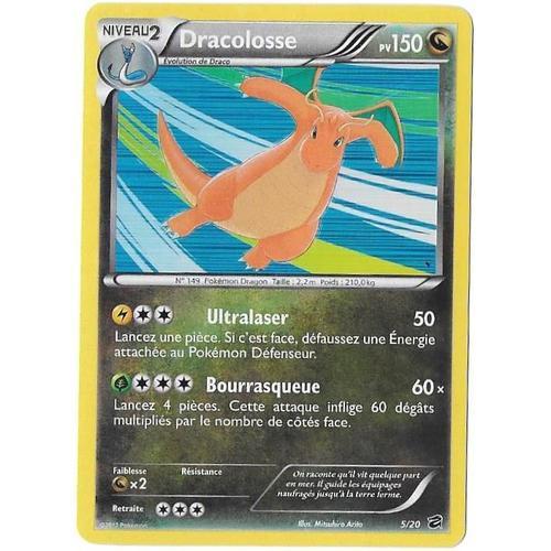 Dracolosse 5/20 - 150pv - Noir Et Blanc : Coffre Des Dragons - Carte Holo Pokémon Française