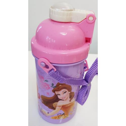 Gourde / Disney Princesses / 19 Cm / Ouverture Avec Bouton Pression Et Petit Clic Sympa !