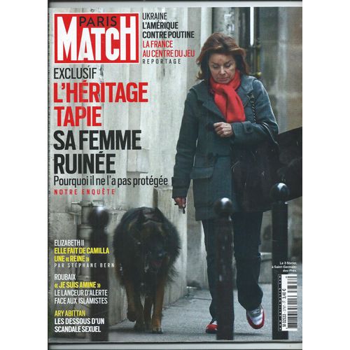 Paris Match 10/02/2022 Héritage Bernard Tapie, Mélanie Thierry, Cats On Trees, Ary Abittan, Monica Vitti, Maud Fontenoy, Elizabeth 2 Par Stéphane Bern, Ukraine L'amérique Contre Poutine