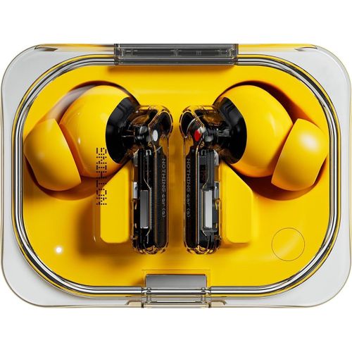 Ear (a) ecouteurs Bluetooth sans Fil avec Intégration de ChatGPT, Réduction Active du Bruit, Algorithme Bass Enhance et Jusqu`à 42,5 Heures d`écoute - Jaune