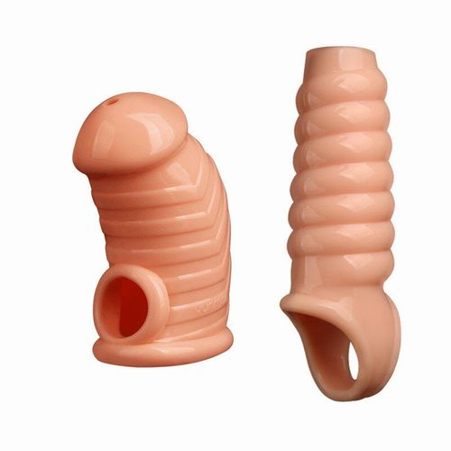 Grand Manchon De Pénis En Silicone Pour Homme, Agrandissement De La Sangle, Extension D'anneau De Coq, Préservatifs Épais, Produits Intimes Réutilisables, Gode