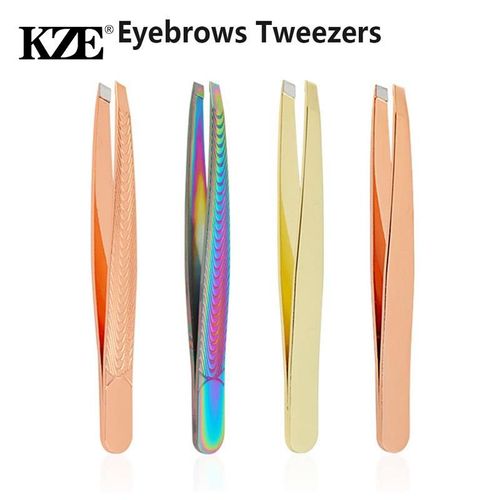 Pince À Épiler Professionnelle Pour Sourcils, Outil De Maquillage Pour Le Visage, Pour Homme Ou Femme, 1 Pièce 