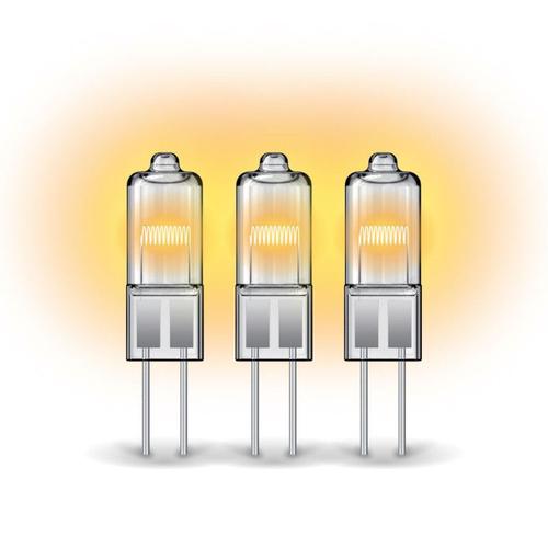 Lot De 3 Ampoules Halogènes Culot G4, 375 Lumens, 2900 Kelvins, Blanc Chaud, Dimmable