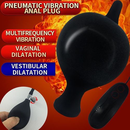 Plug Anal Gonflable Pour Homme Et Femme, Vibrateur, 10 Vibrations