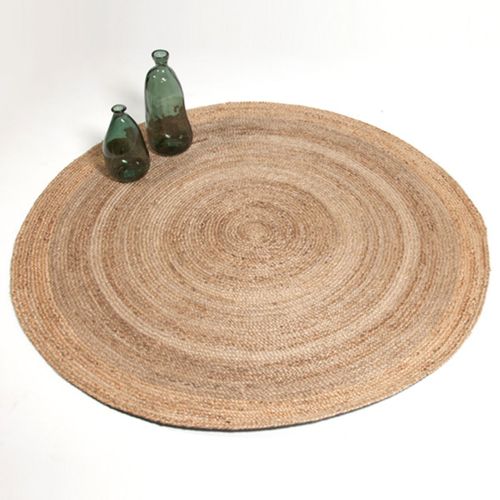 Tapis Rond En Jute Naturel Tissé Main 200 Cm - Moka