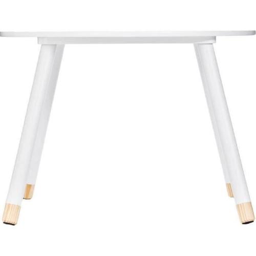 Table Ronde En Bois Pour Enfants - Blanc Blanc