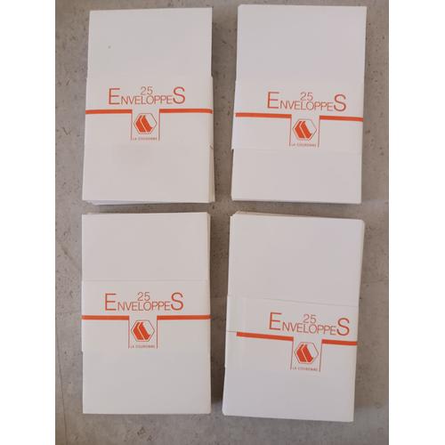 Lot De 4 Paquets De 25 Enveloppes La Couronne