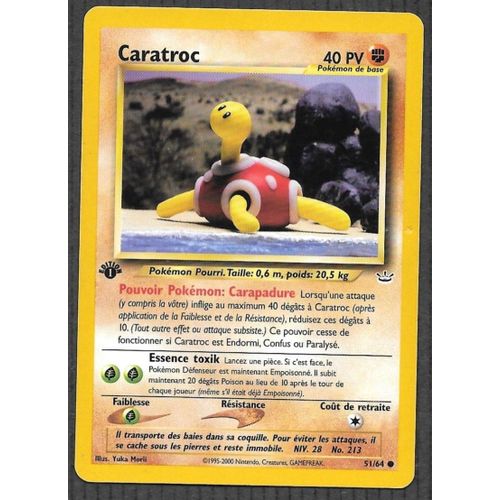 Carte Pokémon Caratroc 51/64 [Premiere Edition 1] - Neo Révélation Wizards (Fr)