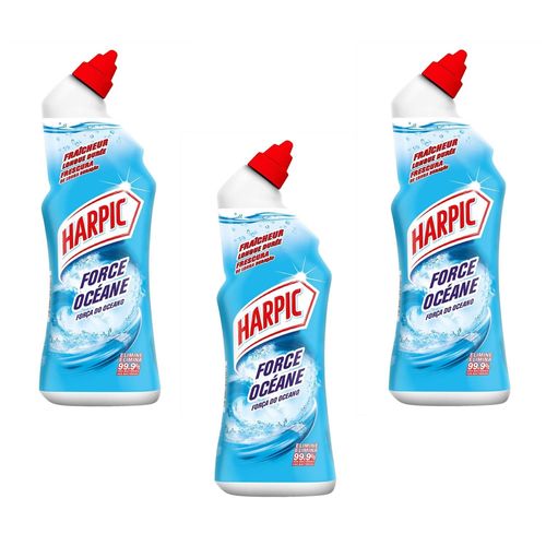HARPIC Lot de 3 Gels WC Force Océane 750ml