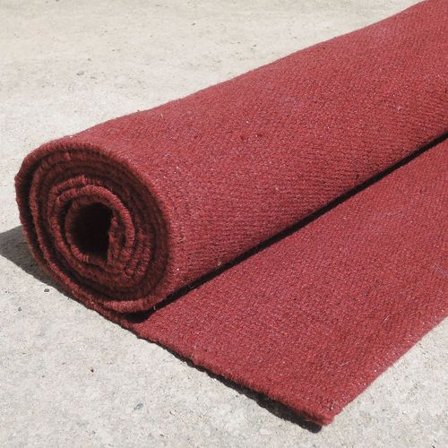 Tapis Rectangulaire En Plastique Recyclé Tissé Main Terracotta Indoor Outdoor 160 X 230 Cm Niels