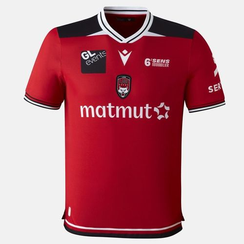 Maillot Lou Rugby Extérieur Officiel Lyon Homme Rouge