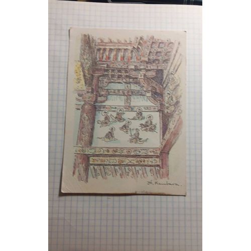 Carte Postale Japon Rambarran Unchu Kuyo Bosatu Phoenix Hall