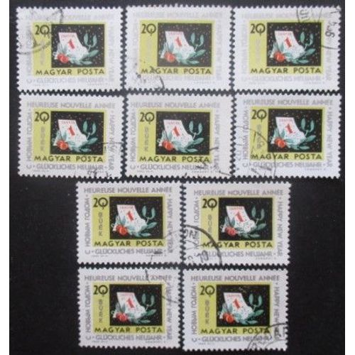 Hongrie N°1614 X 10 Oblitéré