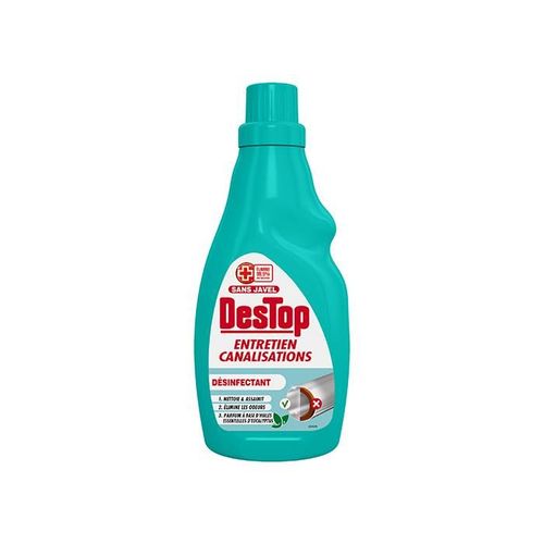 DESTOP Flacon de 750ml Gel Entretien Canalisation D¿sinfectant