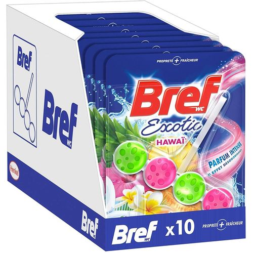 Bref WC Lot de 10 Blocs WC 50g Power Activ+ Hawa¿ ¿ Produit Nettoyant D¿tartrant toilettes