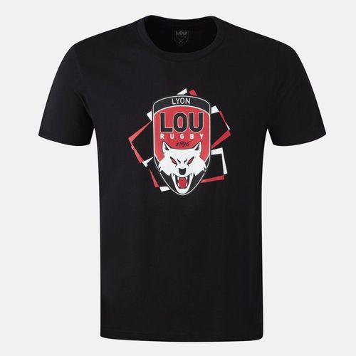 T-Shirt Trace Lou Rugby Extérieur Officiel Lyon Homme Noir