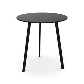 Magis Table Ronde Pour L'extérieur Striped Ø 70 Cm (Noir - Hpl Et Acier Peint)