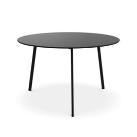 Magis Table Ronde Pour L'extérieur Striped Ø 120 Cm (Noir - Hpl Et Acier Peint)