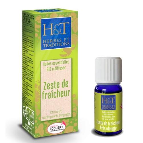 Parfum Ambiance Bio Zeste De Fraîcheur 10ml - Synergie Huiles Essentielles À Diffuser 