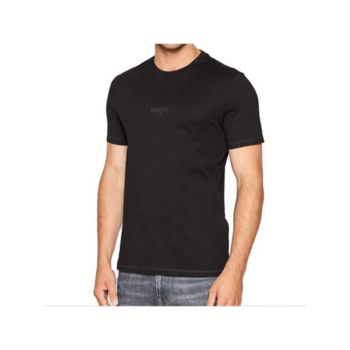 T Shirt Guess Classic Logo Front Homme Noir