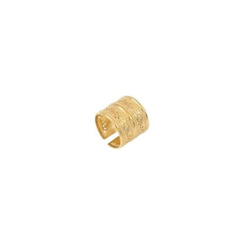 Satellite - Bague Large Ajustable Tendance Métal Doré - Doré - Jaune