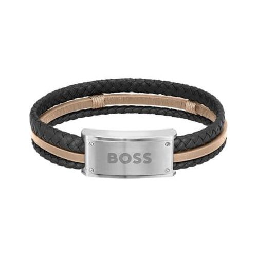 Boss - Bracelet Homme Galen Argenté, Marron, Noir 1580423-Par - Gris