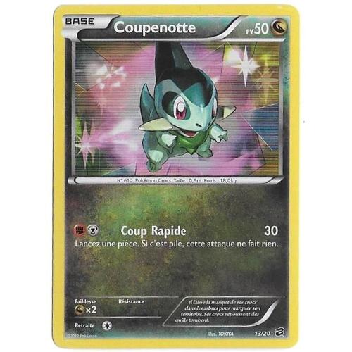 Coupenotte 13/20 - 50pv - Noir Et Blanc : Coffre Des Dragons - Carte Holo Pokémon Française