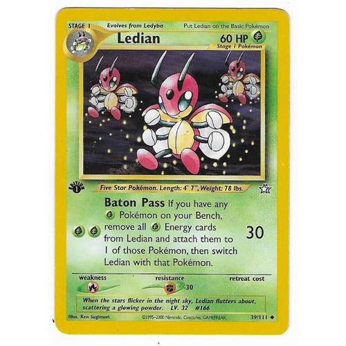 Ledian 39/111 - Edition 1 - 60hp - Neo Genesis - English Pokemon Card