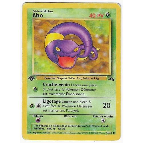 Abo 46/62 Edition 1 - 40pv - Fossile - Carte Pokémon Française