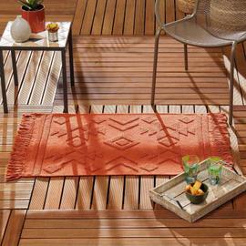 Tapis pour le salon ou la chambre à coucher en Terracotta 120x120 cm, Tapis  moderne