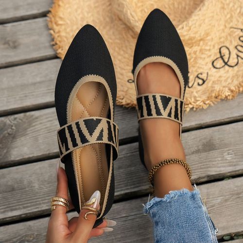 Ballerines Décontractées À Talons Bas Pour Femme,Baskets Élégantes,Confortables,Bout Jolie Tu - 41