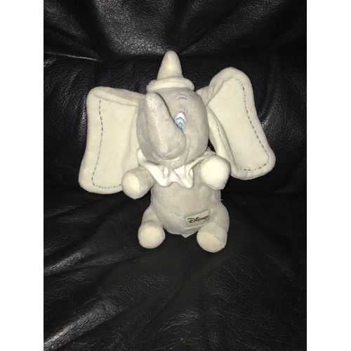 Disney Doudou Peluche Dumbo Éléphant Gris Blanc Nicotoy 18cm