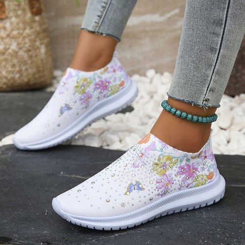 Baskets Respirantes À Semelles Compensées Pour Femme,Chaussures Décontractées À Fleurs De Style Chinois,Grande Taille 43,2024