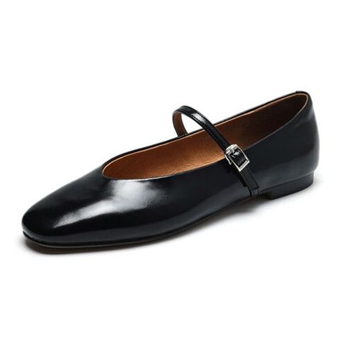 Zhamta-Ballerines En Cuir Group Souple Pour Femme,Chaussures Décontractées À Talons Bas,Taille 34-43,2024 Ins Silver Builstrap,Robe De Mariée