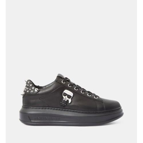 Karl Lagerfeld - Baskets Basses Studs Kapri Karl Ikonic Cuir - Noir - 37