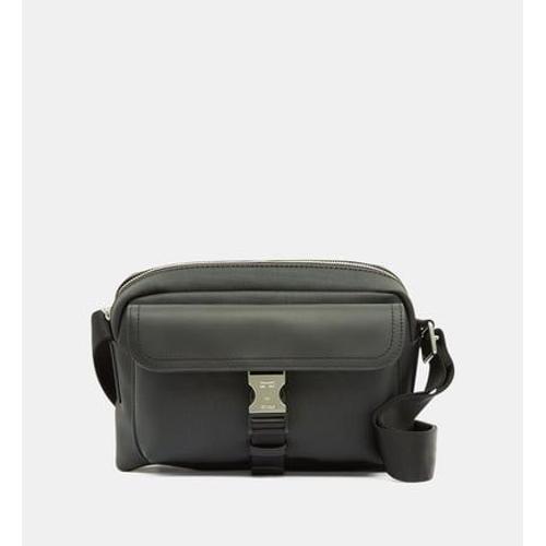 Le Tanneur - Petit sac bandoulière Maurice en toile enduite - Noir