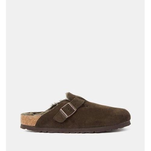 Birkenstock - Mules Étroites Boston Vl Shearling Suède - Marron - 41