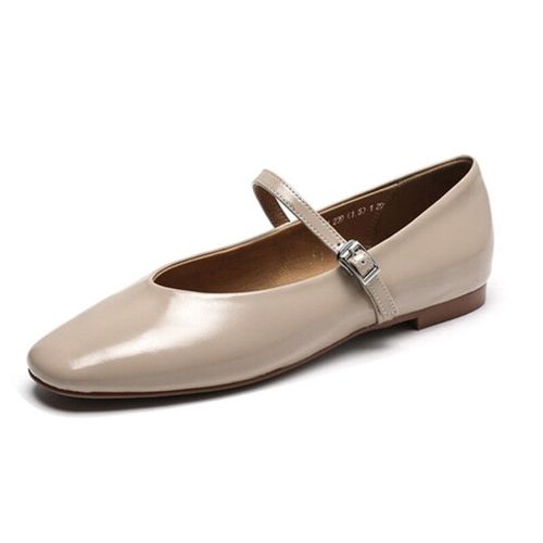 Zhamta-Ballerines En Cuir Group Souple Pour Femme,Chaussures Décontractées À Talons Bas,Taille 34-43,2024 Ins Silver Builstrap,Robe De Mariée