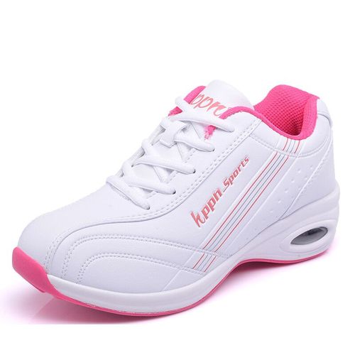 Chaussures De Marche Haut De Gamme Pour Femmes Baskets Coussin En Cuir Microcarence Tendances De La Mode Titane D'âge Moyen