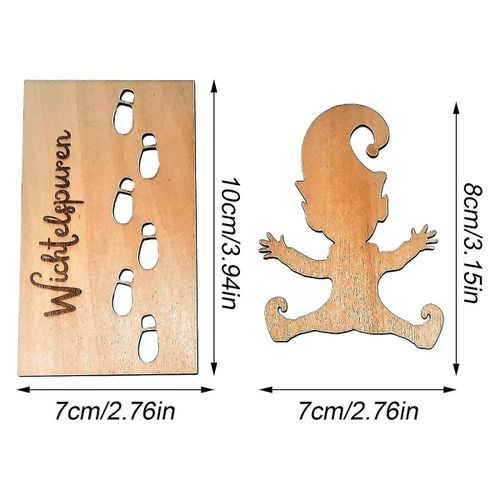 Gnome Stencil Gnome Window Gnome Footprints Christmas Gnome Template - Stencil Wooden