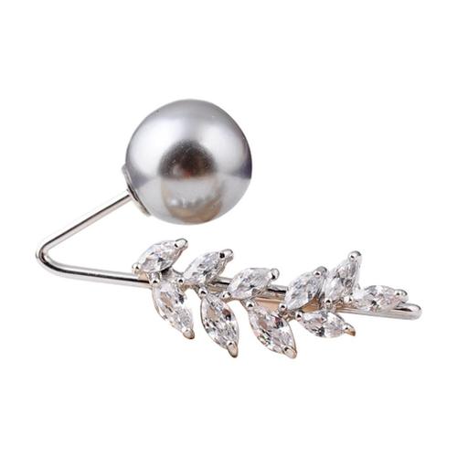 Broche Broche Pin De Sécurité Pull Sweater Châle Écharpe Clips Perl Broche Pins Pour Vêtements Décoration Filles Gris