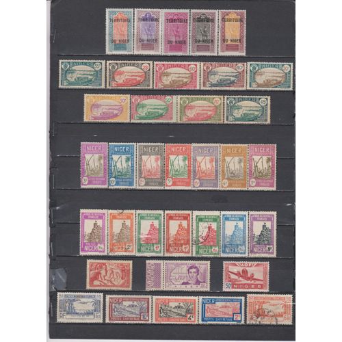 36 Timbres Niger Obliteres & Neufs**&* + Sans Gomme De 1921 À 1942 Cote : 40,25 €