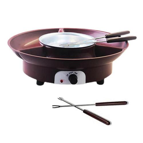 Ensemble de caquelon à fondue, machine à fondue au chocolat électrique avec 4 fourchettes, kit de machine à fondue fondant au fromage, temp