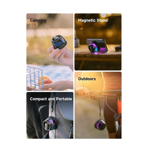 Portable Magnetic Bluetooth Speaker Mini Sound Box Bluetooth 5.3 RGB Lighting Phone Holder True Wir