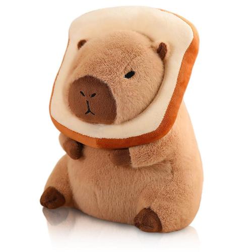 Cute Capybara Plush Pillow With Bread Kawaii Soft Capybara Plush Doll Pillow Capybara Stuffed Anima