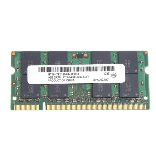 Pour Mt Ddr2 4gb 800mhz Ram Pc2 6400s 16 Puces 2RX8 1.8V 200 Broches Sodimm Pour Mémoire D¿ordinateur Portable