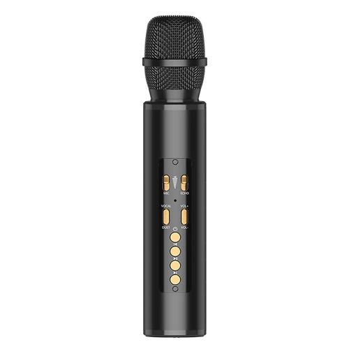 Tws Wireless With Bluetooth Speaker Home Party Performance Singing Microphone For Kids-black