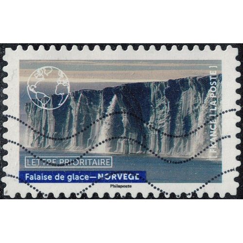 France 2022 Oblitéré Used Notre Planète Bleue Falaise De Glace Norvège